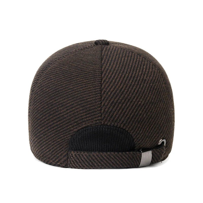 SaneShoppe-Adjustable Men's Winter Baseball Cap with Ear Flaps for Outdoor Running
