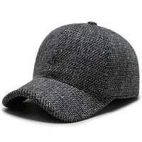 SaneShoppe - Men's Winter Baseball Cap with Ear Flaps - Thick Fleece - Lined, Windproof & Warm for Outdoor Activities
