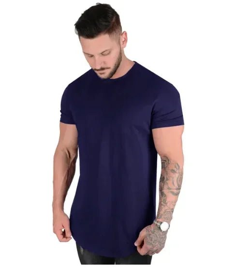 SaneShoppe - Muscle Fitness T-shirt Summer Men's Athleisure Workout short sleeve T-shirt High Quality cotton Men T-shirt Gym Sport Shirt Tops