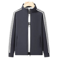 SaneShoppe-Men's Trendy Slim Fit Sportswear Set with Open Cardigan Sweatshirt - L-6XL Sizes