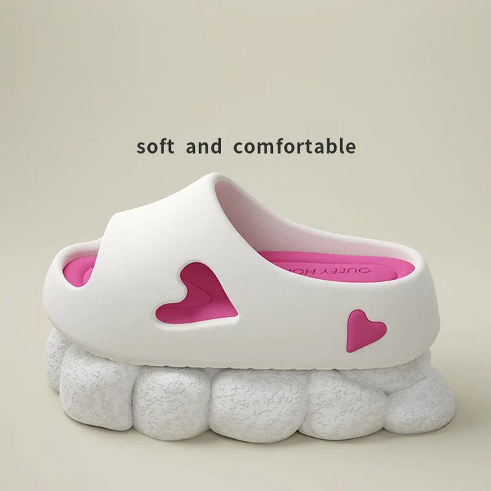 SaneShoppe - New arrival 6 cm platform EVA slipper women's light summer slides woman chunky home bath shoes girls garden clogs mute slippers