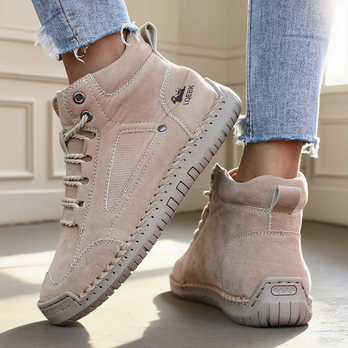 SaneShoppe - New Handmade Leather Women Shoes Casual Slip on Loafers Breathable Leather Shoes Flats Fashion Moccasins Tooling Shoes Plus Size