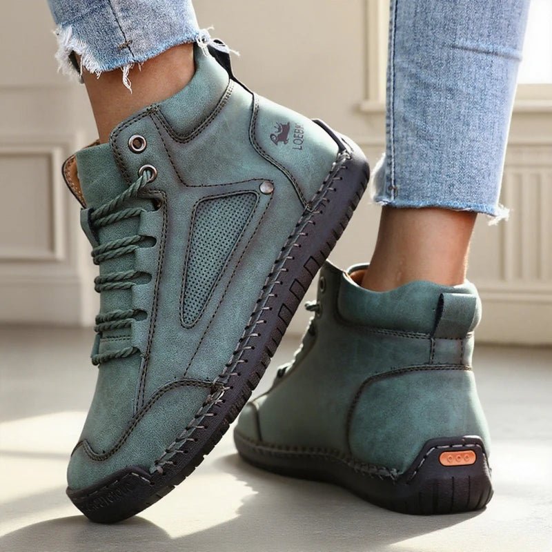 SaneShoppe - New Handmade Leather Women Shoes Casual Slip on Loafers Breathable Leather Shoes Flats Fashion Moccasins Tooling Shoes Plus Size