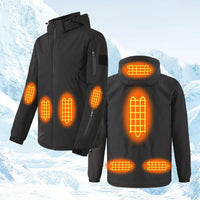 SaneShoppe-Smart Heating Jacket Men USB Electric Heated Coat Windproof Warm Outdoor