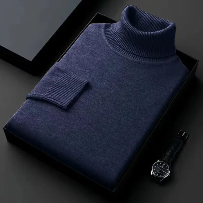 SaneShoppe-Solid Color Turtleneck Sweaters for Men - Lightweight Streetwear