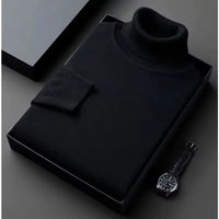SaneShoppe-Solid Color Turtleneck Sweaters for Men - Lightweight Streetwear