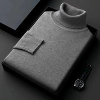 SaneShoppe-Solid Color Turtleneck Sweaters for Men - Lightweight Streetwear