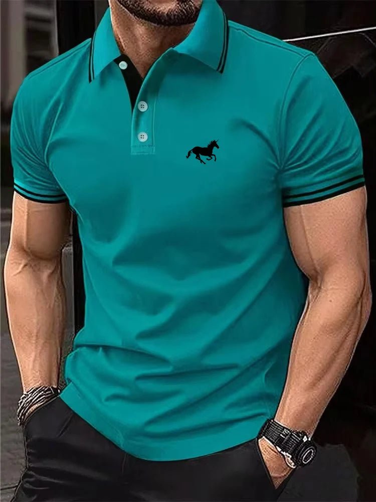 SaneShoppe-Men's Classic Polo Shirt Short Sleeve Summer Top S-3XL Casual Button Lapel