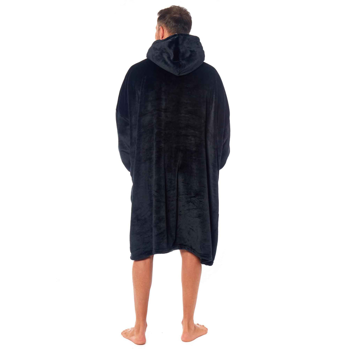SaneShoppe - Oversized Men's Hooded Blanket Sweatshirt with Sherpa Lining Plush Wearable Hoodie for Lounging Camping One Size Fits All by Daisy Dreamer