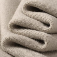 SaneShoppe-Men's Plush Knitted Turtleneck Sweater with Velvet Padding - Cozy Winter Pullover