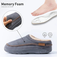SaneShoppe-Designer Faux Suede Men's House Slippers - Cozy Indoor Shoes