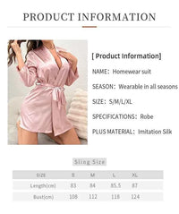 Satin Kimono Robe for Women - Soft Sleepwear & Bathrobe