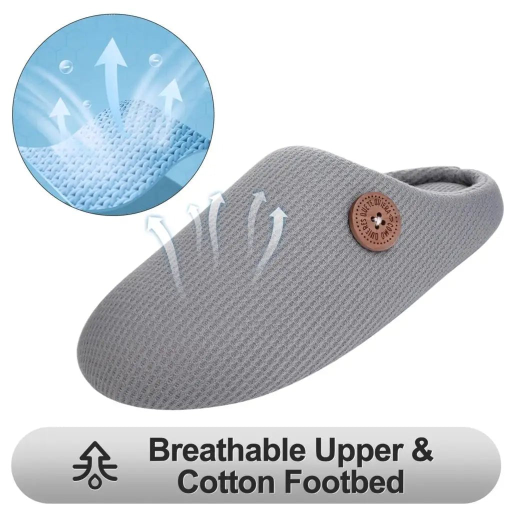 SaneShoppe-Warm Winter Women's Flat Slippers with Memory Foam and Anti-Slip Sole