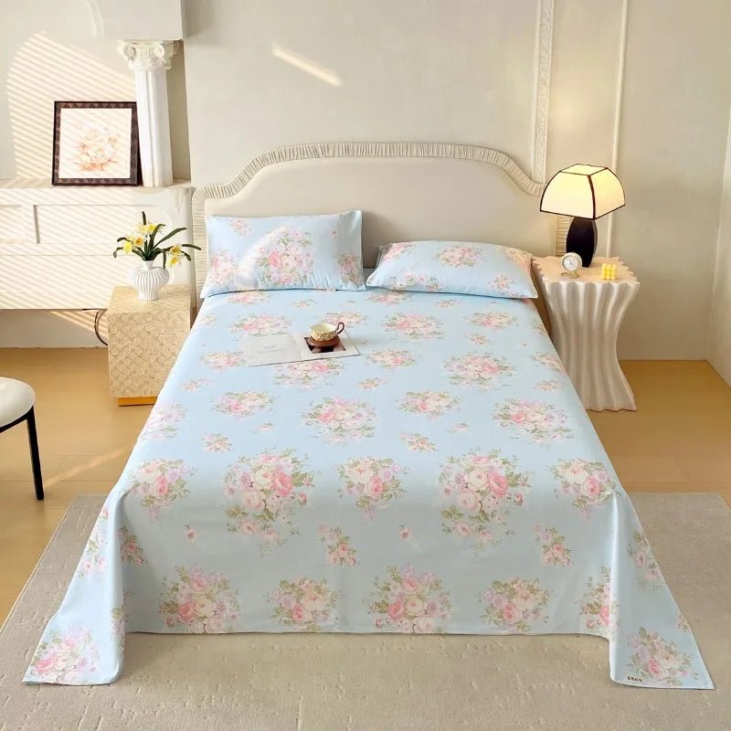 SaneShoppe-New Spring and Summer Simple Printing Bed Sheet Set