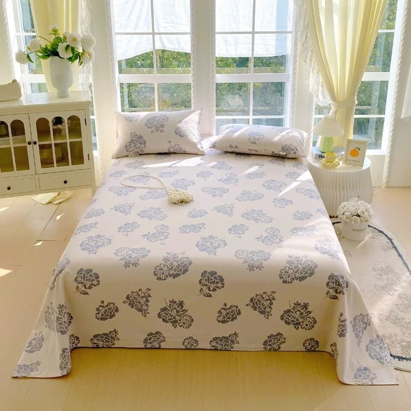 SaneShoppe-New Spring and Summer Simple Printing Bed Sheet Set