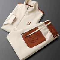 SaneShoppe-Youth Street Party Brand Men's Embroidered Jacket and Pants Set