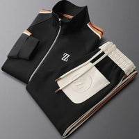 SaneShoppe-Youth Street Party Brand Men's Embroidered Jacket and Pants Set