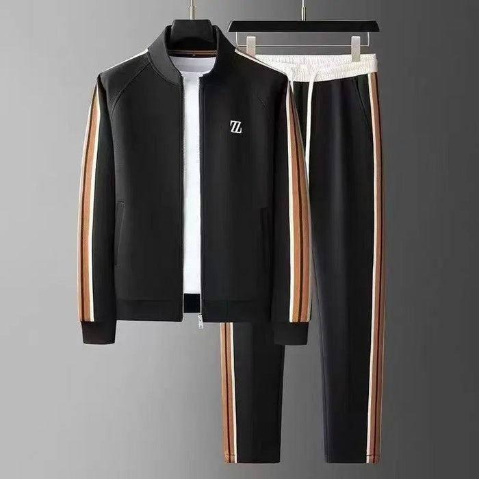 SaneShoppe-Youth Street Party Brand Men's Embroidered Jacket and Pants Set