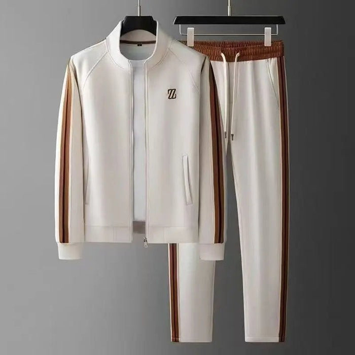 SaneShoppe-Youth Street Party Brand Men's Embroidered Jacket and Pants Set