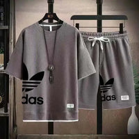 SaneShoppe-Men's Summer 2025 Basketball Sportswear Set: Short-sleeved Tee + Shorts Two-piece