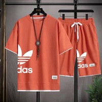 SaneShoppe-Men's Summer 2025 Basketball Sportswear Set: Short-sleeved Tee + Shorts Two-piece