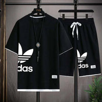 SaneShoppe-Men's Summer 2025 Basketball Sportswear Set: Short-sleeved Tee + Shorts Two-piece