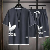 SaneShoppe-Men's Summer 2025 Basketball Sportswear Set: Short-sleeved Tee + Shorts Two-piece