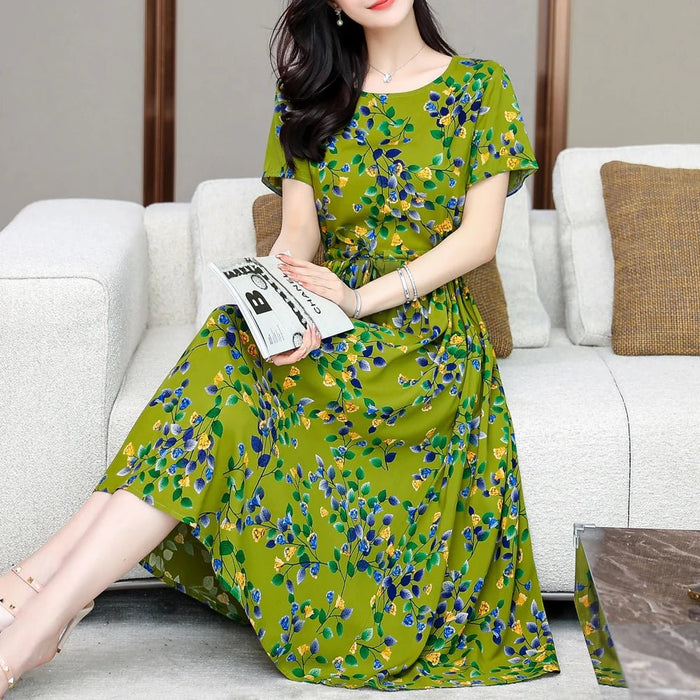 SaneShoppe - Summer Clothes Women Short sleeve plus size Dress For Women print Dress women dresses vestidos de mujer casual verano