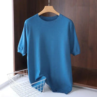 SaneShoppe-Men's Superfine Merino Wool T-Shirt - Breathable O-Neck Tee
