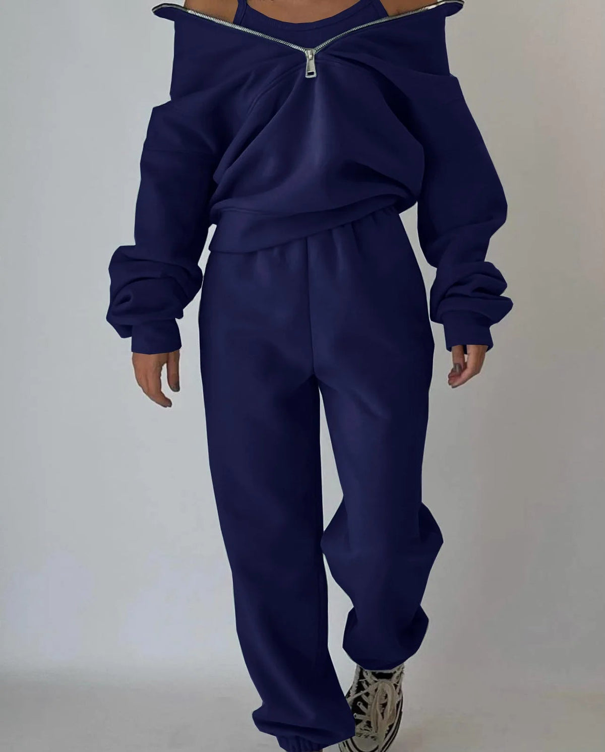 SaneShoppe-Women's Stylish Tracksuit Set for Autumn & Winter - Fashionable, Warm Two-piece Sports Outfit
