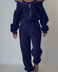 SaneShoppe-Women's Stylish Tracksuit Set for Autumn & Winter - Fashionable, Warm Two-piece Sports Outfit