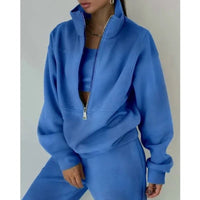 SaneShoppe-Women's Stylish Tracksuit Set for Autumn & Winter - Fashionable, Warm Two-piece Sports Outfit