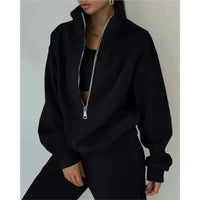 SaneShoppe-Women's Stylish Tracksuit Set for Autumn & Winter - Fashionable, Warm Two-piece Sports Outfit