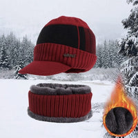 SaneShoppe - Winter Hats For Men Skullies Beanie Hat Winter Cap Men Women Wool Scarf Caps Set Balaclava Mask Gorras Bonnet Knitted Hat