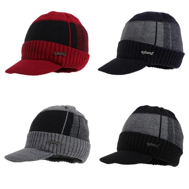 SaneShoppe - Winter Hats For Men Skullies Beanie Hat Winter Cap Men Women Wool Scarf Caps Set Balaclava Mask Gorras Bonnet Knitted Hat