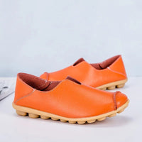 SaneShoppe-Colorful Soft Genuine Leather Women's Loafers Slip-On Shoes