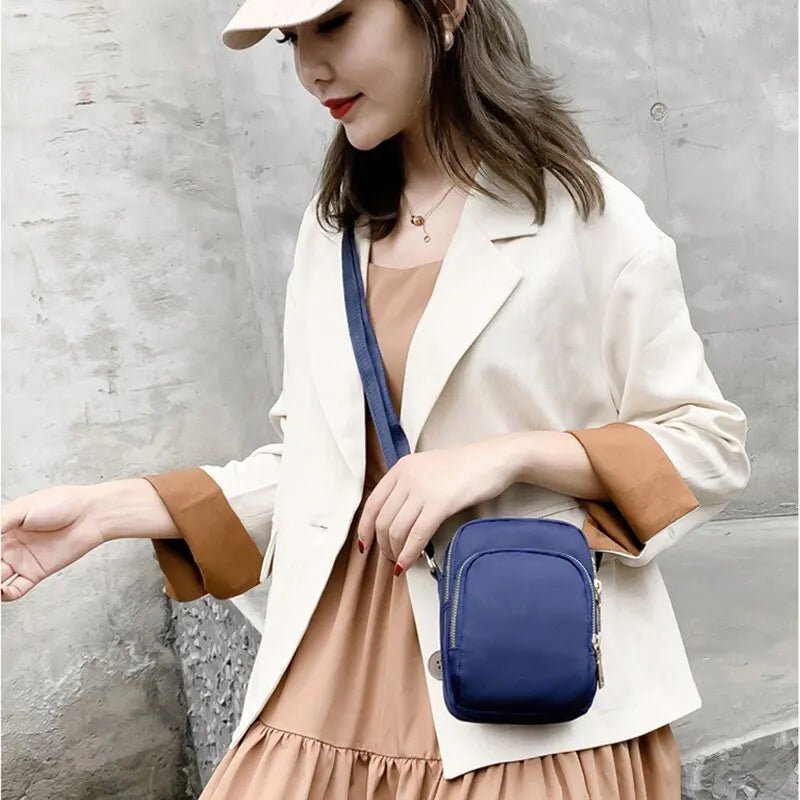 SaneShoppe - Women Bag Waterproof Shoulder Bag Crossbody Zipper Mobile Phone Lady Female Multifunction Handbag Wrist Purse Womens Pouch