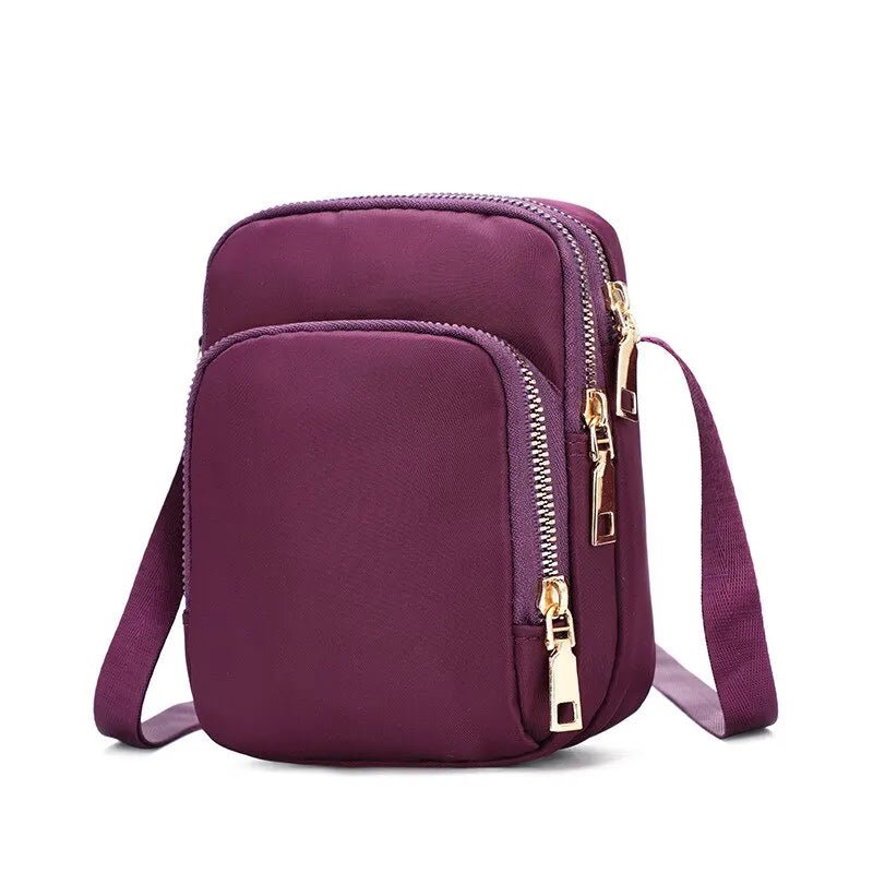 SaneShoppe - Women Bag Waterproof Shoulder Bag Crossbody Zipper Mobile Phone Lady Female Multifunction Handbag Wrist Purse Womens Pouch