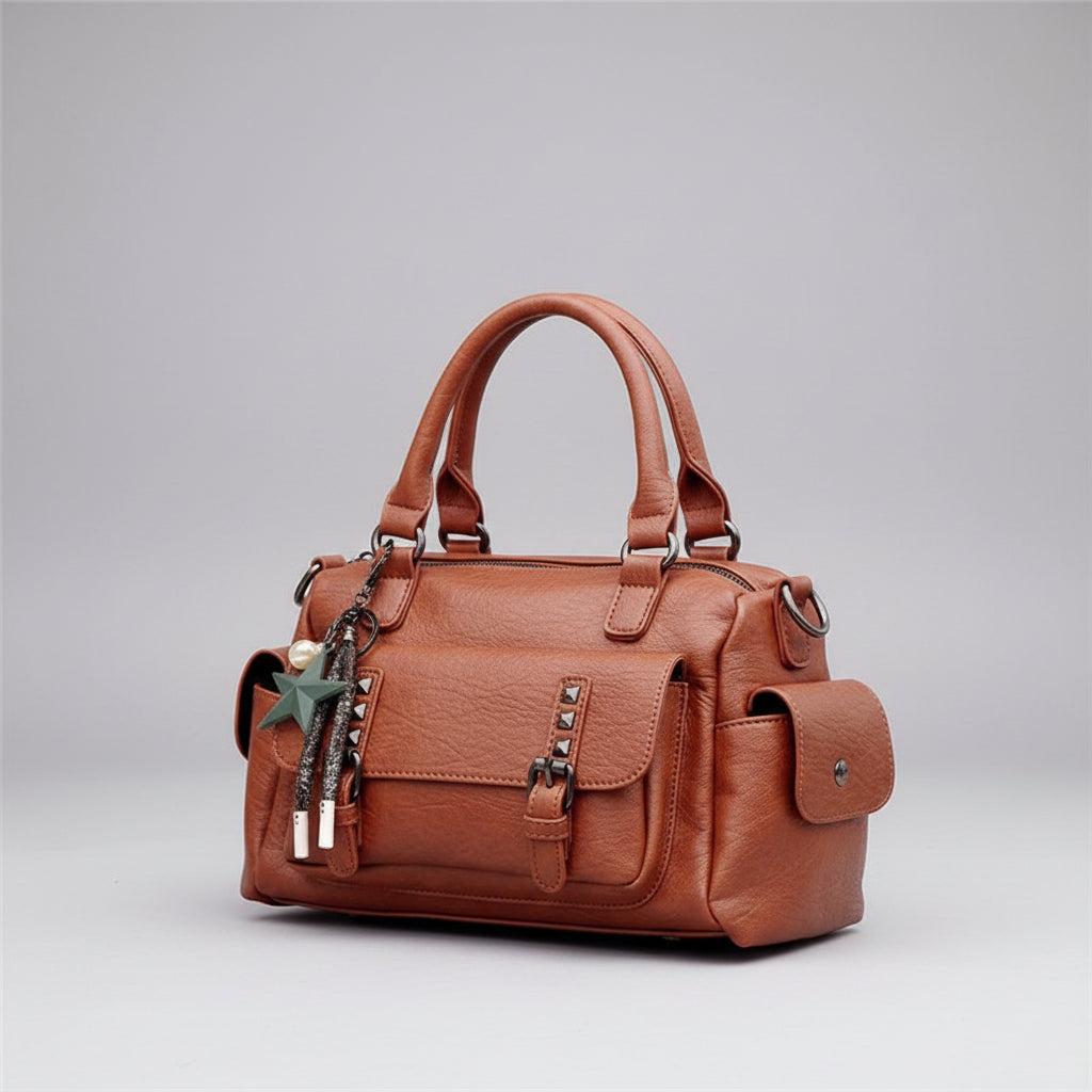 SaneShoppe-Stylish Faux Leather Crossbody Bag - Chic Gift for Her - Trendy Shoulder Tote for Women