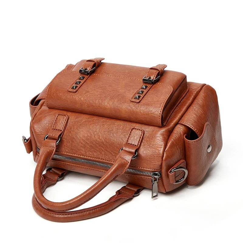 SaneShoppe-Stylish Faux Leather Crossbody Bag - Chic Gift for Her - Trendy Shoulder Tote for Women