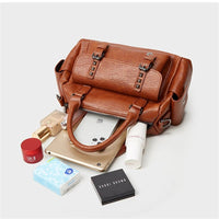 SaneShoppe-Stylish Faux Leather Crossbody Bag - Chic Gift for Her - Trendy Shoulder Tote for Women