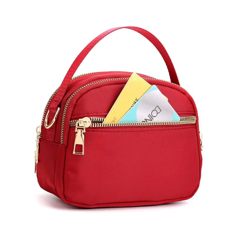 SaneShoppe - Women Handbag and Purse 2025 New Designer 3 Layers Large Capacity Shoulder Bags Lady Crossbody Bag Sweet Red Black Bolso Mujer
