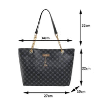 SaneShoppe-Luxury Women's Printed Shoulder Bag with Pendant - Trendy Handbag