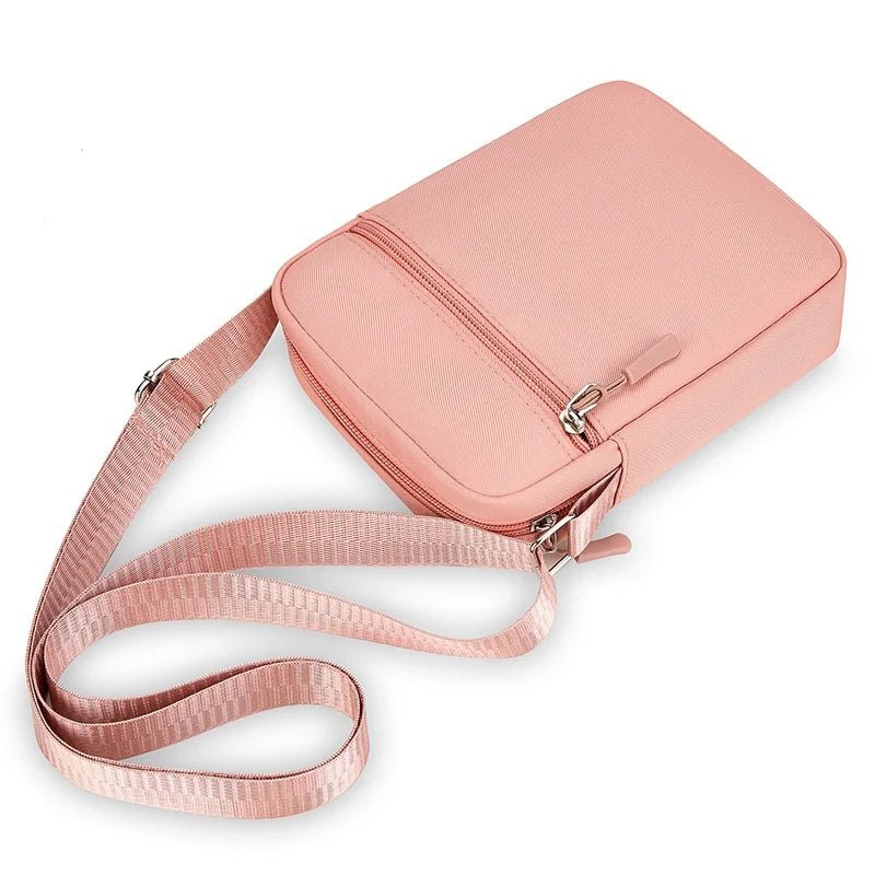 SaneShoppe-Black Mini Crossbody Bag for Women - Multifunctional Phone Purse with Zipper