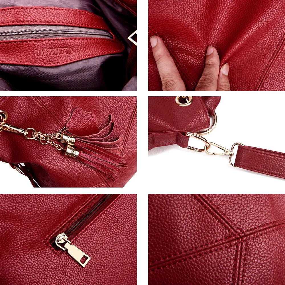 SaneShoppe-Designer Genuine Leather Women's Handbags Crossbody Tote Shoulder Bags
