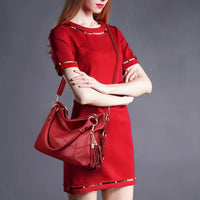 SaneShoppe-Designer Genuine Leather Women's Handbags Crossbody Tote Shoulder Bags