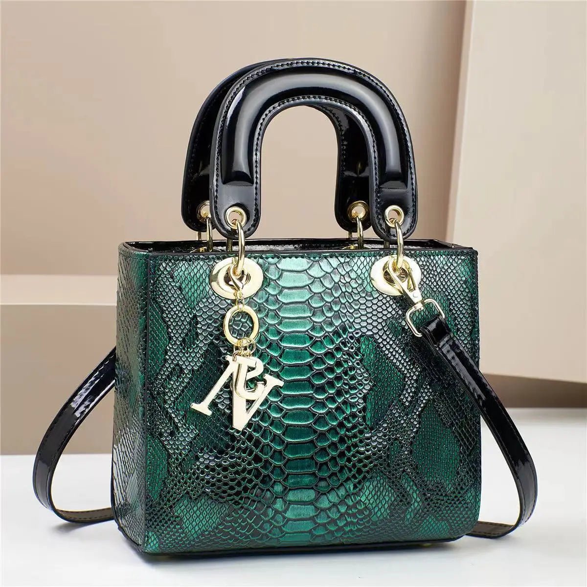 SaneShoppe-Bright Leather Shoulder Bag for Women - Luxury Designer Crossbody Messenger Handbag