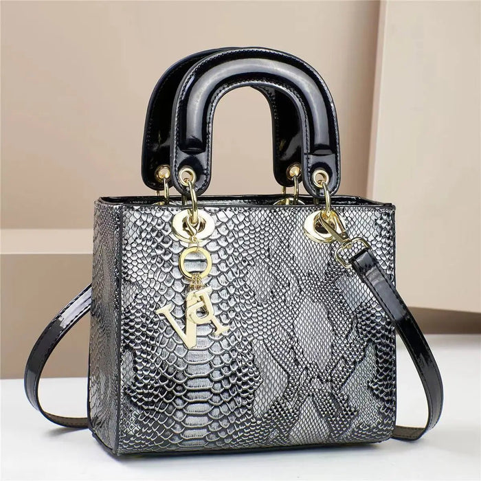 SaneShoppe-Bright Leather Shoulder Bag for Women - Luxury Designer Crossbody Messenger Handbag