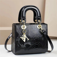 SaneShoppe-Bright Leather Shoulder Bag for Women - Luxury Designer Crossbody Messenger Handbag