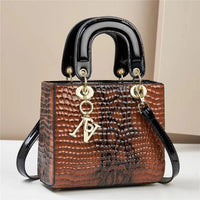 SaneShoppe-Bright Leather Shoulder Bag for Women - Luxury Designer Crossbody Messenger Handbag